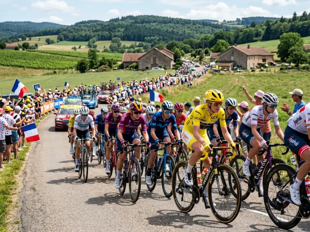 Professionelle Radrennfahrerinnen bei der Tour de France Femmes